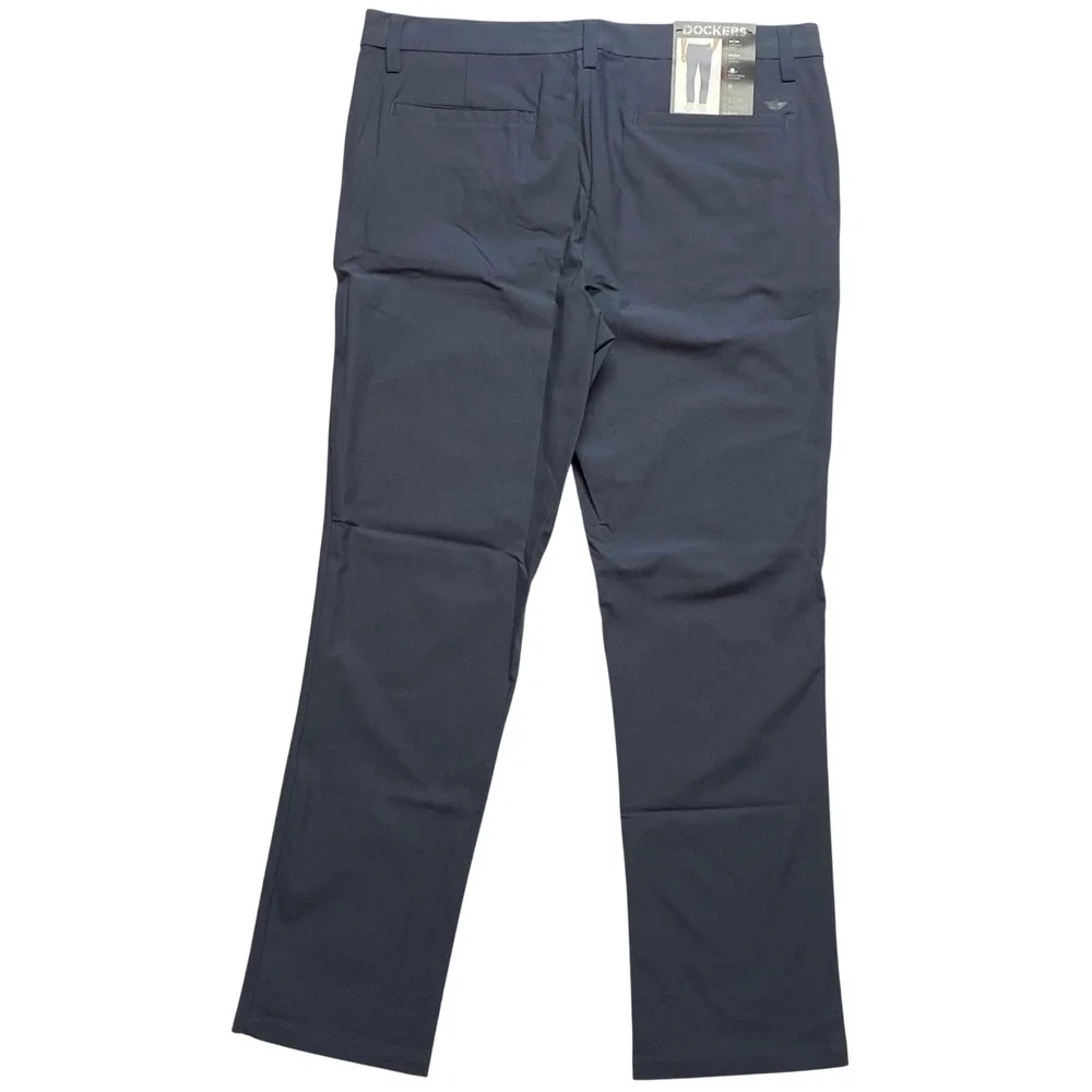 Dockers Mens Navy Tech Chino Slim Fit Stretch‎ Pant42 x 32  NWT